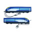 Custom moulded flash drives shaped like a blue and white train, featuring a keychain attachment.