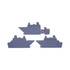 Custom moulded flash drives in grey, featuring a creative design resembling a ship, with a visible USB connector.