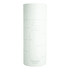 A drink bottle featuring a simple design, presented in a cylindrical container, primarily white in colour. It has a logo.