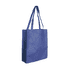 A tote bag in a vibrant blue colour with two sturdy handles. It has a simple design and no visible branding.