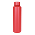 A drink bottle in a vibrant red colour with a sleek, minimalist design and a logo on the side.