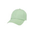 A lightweight cap in a soft green colour with a curved brim and eyelet vents. It features a logo.