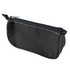 A black pencil case with a zippered closure and a sleek design, suitable for storing stationery and office supplies.
