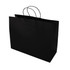 A black extra large paper bag with twisted handles and a smooth surface. The bag has a plain design and no text.
