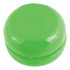 A green yo-yo with a glossy finish, round in shape, prominently displayed.