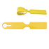A yellow Naples luggage tag set features a flat tag and a matching loop for attachment.