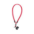 A red phone lanyard designed for convenience, featuring a durable neck strap and a clip for attaching a smartphone.