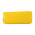 A yellow utility case with a rectangular shape, featuring a logo on one side.