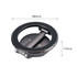 A sticky magnetic phone holder in black, featuring a circular design with a flip stand and dimensions indicated in millimetres.