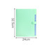 An A4 expandable file folder in mint green, featuring a tabbed closure and multiple sections for organisation.
