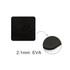 A square black metal coaster with a smooth edge, featuring a textured surface, made of 2.1mm EVA material.