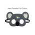 A grey koala felt mask with white ears and cut-out eyes, featuring a colourful logo.