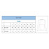 A size chart for a men's long sleeves fishing shirt, featuring measurements for chest width and total length.