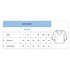 A size chart for a 100% polyester unisex crop jersey, featuring measurements for full chest and total length in centimetres.