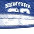 A blue sports jersey featuring a mesh design and a logo. The jersey includes a number and is made from 100% polyester.