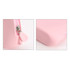 A pink silicone organiser pouch featuring a zip closure and rounded edges. It has a small logo on the side.