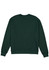 A dark green crew sweatshirt featuring a plain back and cuffed sleeves. It has an embedded logo.