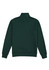 A green men's 1/4 zip jumper with a high collar and long sleeves, featuring a logo on the back.