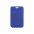 A blue ABS single side ID card holder with a top slot for hanging. It has a simple design with no visible logos.
