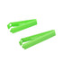 Two bright green medium food bag seal clips positioned side by side, featuring a simple design and a small logo.