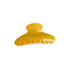 A yellow acetate hair clip with a smooth finish and multiple gripping prongs.