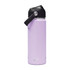 A drink bottle in light purple with a black carry handle and a logo, designed for versatility and portability.