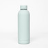 A drink bottle featuring a light mint green double wall design and a logo. Suitable for thermos use.