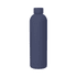 A drink bottle with a matte navy blue finish, featuring a screw-on lid and a sleek, modern design.