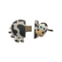 A custom 3D USB flash drive shaped like a black and white cow, featuring a cartoonish design.