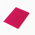 A5 thin notebook with a vibrant pink PU cover and a white spine, featuring a logo on the back.