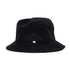 A black Terry Bucket Hat with a wide brim and a small logo on the side.