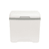 A white 13L cooler box with a grey handle, featuring a simple design and a smooth surface.