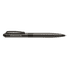 A stylus pen in black with a sleek design and a logo on the side.