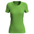 A women's active sports t-shirt in vibrant green, featuring a fitted design and short sleeves.