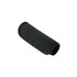 A black neoprene luggage grip with rounded edges and stitching detail. It features a branding logo.