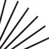 A set of black, disposable 3-ply straight drinking paper straws arranged in a circular pattern, with a white background.