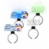 Light up acrylic sign headbands featuring a black band and green illuminated design, including a logo on the packaging.