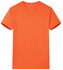 An orange Saharah dryfit tee shirt with short sleeves and a round neckline, featuring a logo.