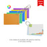 A set of A7 PP cover index cards in various colours with a metal ring for easy organisation.
