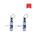 A blue automatic open and close umbrella with a logo and a compact handle. Ideal for leisure and outdoor use.