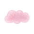 A pink iridescent alligator hair clip shaped like a cloud, featuring a glossy, textured surface.
