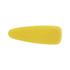 A yellow acetate hair alligator clip with a glossy finish and an elongated, tapered design.