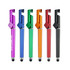 A collection of six 3 in 1 QR Code Pens in purple, green, red, orange, blue, and black, featuring a logo.