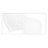 A white silicone swim cap designed for women with long hair, featuring a smooth texture and an attached logo.