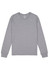 A grey long sleeve tee for women, features a round neck and has a logo on the label.