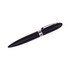 A black pen with a sleek design and shiny silver detailing. The pen features a USB flash drive.