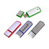 A collection of four multicoloured flash drives in red, green, and blue, with silver metal casing and a logo.
