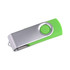 A green and silver Belton swivel flash drive with a metal clip for easy access and portability.