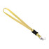 A yellow lanyard with a clip and buckle, designed for holding items like flash drives or ID cards.