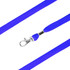 A blue bootlace lanyard featuring a metal clip for attachment.
